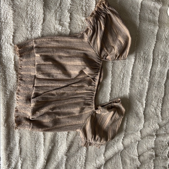 H&M Milkmaid Top Puff Sleeve Size S - Picture 4 of 5